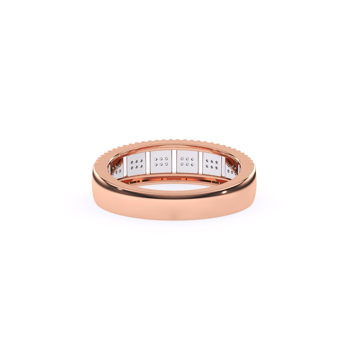 Two Tone Diamond Cluster Lavish Band